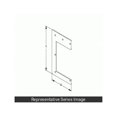 HAMMOND MANUFACTURING Wireway Drop Hanger: 4 in Wd, 4 in Ht, 11 3/4 in Ht, Stainless Steel - Hangers for Corrosion-Resistant Washdown Wireways
