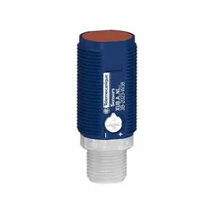 This M18 threaded cylindrical photoelectric sensor features a built-in 4-pin M12 connector for simplified wiring. It operates on 12-24V DC and is used for non-contact detection of objects in industrial automation, such as presence, position, or counting on conveyors and packaging lines.