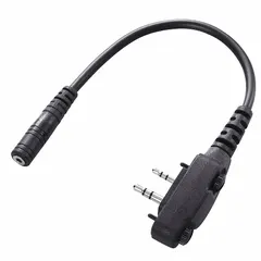 This headset adapter cable connects Icom radios with a 2-pin audio connector to standard 3.5mm accessories. Compatible with IC-V80E and IC-F3002 series radios, it enables hands-free communication using headsets like the HS95. Suitable for field or industrial environments requiring clear audio transmission.