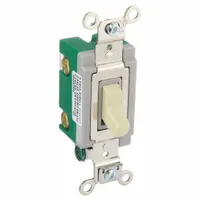 HUBBELL Wall Switch: Toggle Switch, Double Pole, Maintained, Ivory, 120/277V AC, 30 A (MPN HBL3032I)