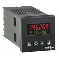 RED LION Counter: Hour Meters, DIN Track Mounting, 2 in x 2 in, LCD, 2 in Overall Wd, Green/Yellow (MPN C48CS114)