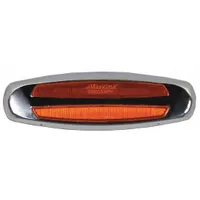 MAXXIMA Clearance Marker Light: Clearance Light, LED, Oval, Surface Mount, Amber, Hole, IP67 (MPN M30332Y)