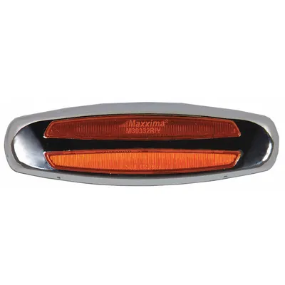 MAXXIMA Clearance Marker Light: Clearance Light, LED, Oval, Surface Mount, Amber - Clearance Lights