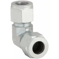 Compression Fitting Elbow: 1/2 in OD x 1/2 in OD Size, 3/4-20 3/4-20 Thread Size, Steel (MPN 8EE8-S)
