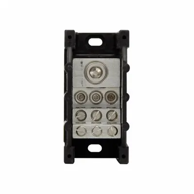 BUSSMANN Power Distribution Block: Open, Lug, Lug - Open Blocks with Lugs