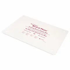 This rubber mat provides a non-slip surface for cutting boards in commercial foodservice settings. White color, 13 in width, 18 in length. NSF Certified for sanitation compliance.