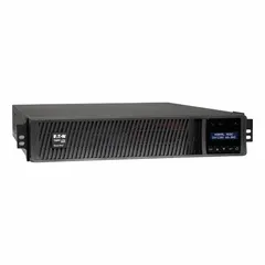 Single-phase line interactive UPS with 2.2 kVA power rating. Accepts 120 V AC input and delivers 120 V AC output via a 5-20P plug. Provides battery backup and power conditioning for connected equipment during voltage fluctuations or outages.