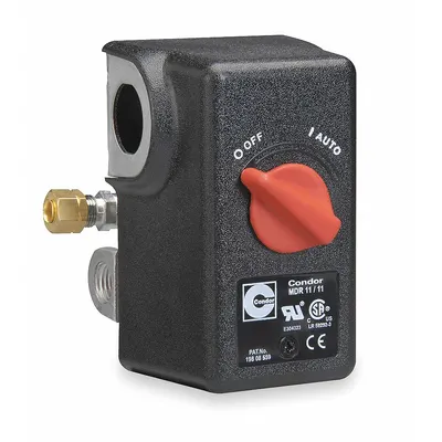 CONDOR USA, INC Pressure Switch: Std, 25 psi – 160 psi, (4) 1/4" NPT - General Purpose Air Compressor Switches