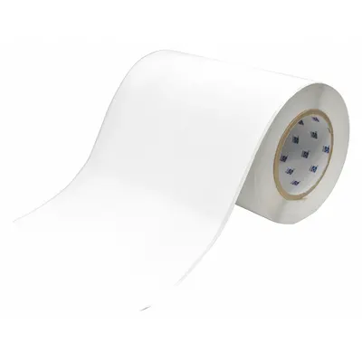 BRADY Continuous Label Stock: 8 in x 100 ft, Polypropylene, White (Matte) - Brady Inkjet Continuous Label Rolls
