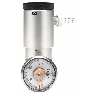 GASCO Gas Cylinder Regulator: Gas Regulator, Brass, 8 lpm Max Flow Rate, Gas Regulator - Accessories for Portable Gas Detection Calibration