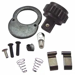 This repair kit provides components for servicing a 3/8 in drive micrometer torque wrench. It is used to restore accuracy and performance in automotive, industrial, and mechanical maintenance applications.