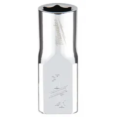 This 1/4 in drive, 1/4 in socket size 6-point standard chrome hand socket features an anti-roll design to prevent rolling on sloped surfaces. Suitable for tightening or loosening SAE hex fasteners in automotive, industrial, and maintenance tasks.