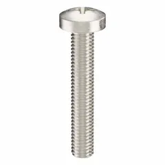 Pan head machine screws with M5x0.80 thread, 30 mm length, made from 316 stainless steel with a plain finish. Phillips drive size #2. Suitable for general industrial assembly and fastening components in machinery and equipment where corrosion resistance is required.