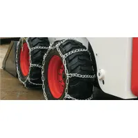 PEERLESS Tire Chain: Tire Chain, Skid Loaders/Skid Steers, Carbon, V-Bar Ladder Chain Link, Ladder (MPN 0341055)
