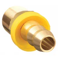 Push-On Hose Fitting: Hose Barb x NPT, 3/8 in x 3/8 in Fitting Size, Male x Male, Rigid, Straight (MPN 5A254)