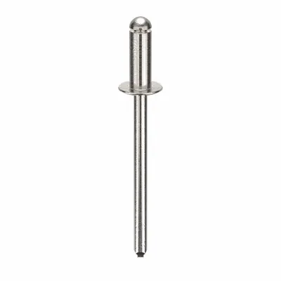 POP AVDEL Domed-Head Blind Rivet, 0.153" dia, 1.693" L, 500 PK - Domed-Head Blind Rivets