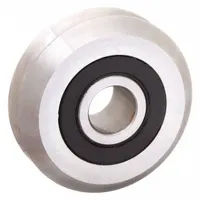 PBC LINEAR V-Guide Wheel Bearing: 0.771 in OD, 303 Stainless Steel, For Size 1 V-Guide Rails, VWSS1