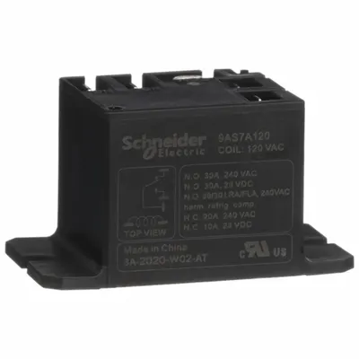SCHNEIDER Power Relay: Surface (Top Flange) Mounted, 30 A Current Rating, 120V AC - Surface-Mounted Relays