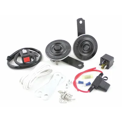 FIAMM Electric Horn: 12V DC, Full Tone, Electric, Black, Unfinished - Electric-Powered Horns