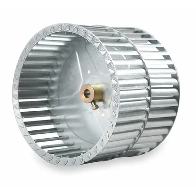 REVCOR Blower Wheel: Forward-Curved, 9 1/2 in Dia, 8 in W, CW Hub End, Steel Wheel - Dual-Inlet Forward-Curved Blower Wheels