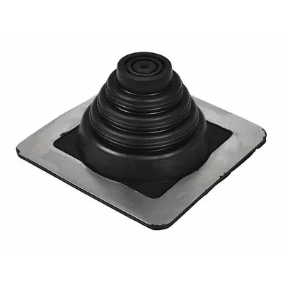 OATEY 6"H-W Plastic Roof Vent Pipe Boot: For Pitched Roof, Square Base, For 1 Pipes - Rectangular-Base Boots