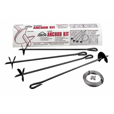 ARROW AK4 Auger Anchor Kit - Anchor Kits for Steel Sheds
