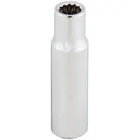 WESTWARD Socket: SAE, 1/2 in Drive Size, 1 1/8 in Socket Size, 12-Point, Deep, Chrome, Socket (MPN 53YV35)