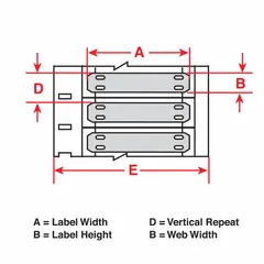 Aramid fiber, yellow tag roll with matte finish, designed for indoor wire and cable identification on 0 AWG wire gauge. Each roll contains 2,500 precut rectangular tags with corner holes, compatible with PR Plus printer series.