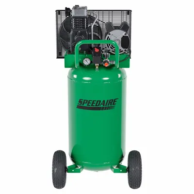 SPEEDAIRE Air Compressor: Splash Lubricated, 25 gal, Vertical, 2 hp, 6.2 cfm @ 90 psi - Wheeled Portable Electric Air Compressors