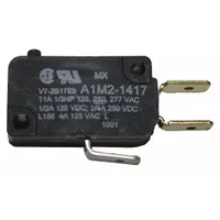 HONEYWELL Miniature Snap Action Switch: Plunger Actuator, 1NO/1NC, Quick Connect (MPN V7-2B17E9)