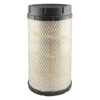 Round-oval engine air filter with radial seal, overall height 12 1/16 inches. Designed for Bobcat construction equipment. Provides engine air filtration in loaders, excavators, and similar machinery