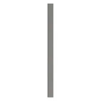 This pilaster is a structural component for commercial bathroom partition systems. It features a polymer inner core with a pebble finish in charcoal color. Dimensions: 82 inches high, 5 inches wide, 1 inch thick