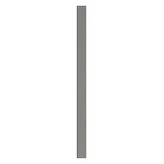 This pilaster is a structural component for commercial bathroom partition systems. It features a polymer inner core with a pebble finish in charcoal color. Dimensions: 82 inches high, 5 inches wide, 1 inch thick.
