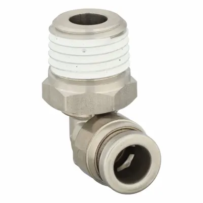 SMC KQG2L07-N02S Stainless Steel Push-to-Connect x MNPT Elbow Fitting - Stainless Steel Tube Fittings