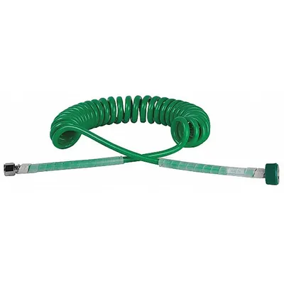 MAXTEC Single-Coil Oxygen Hose, 1/4 in, Green, Brass Fittings, Female DISS - Single-Coil Oxygen Hoses