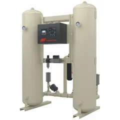 This twin-tower regenerative desiccant compressed air dryer removes moisture from compressed air systems to protect pneumatic tools and equipment from corrosion. Rated for 800 cfm with a maximum operating pressure of 150 psi and a pressure drop of 3 psi. Operates on 115V power.