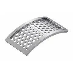 Stainless steel sieve designed for use with the IKA MF 10.1 Cutting Grinding Head (model 0002870900). Used to control particle size during grinding in laboratory and industrial milling applications.