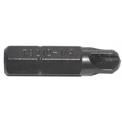 Imperial Torq-Set head insert bit with 1/4 in hex shank, made from unfinished S2 steel. Supplied as a 5-pack. Not impact rated. Used for driving Torq-set screws in applications such as aerospace and industrial assembly.