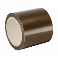 This PTFE slick surface tape features a gray polytetrafluoroethylene film with a silicone adhesive. It is 3 inches wide, 36 yards long, and 3.5 mil thick. Commonly used for non-stick applications such as chute linings, conveyor guides, and heat-sealing bars in packaging and material handling