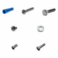 HADRIAN Floor Mounted Screen Kit Bracket or Channel: Stainless Steel, Stainless Steel (MPN 625428)