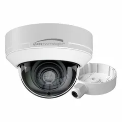 8MP varifocal network IP dome camera with 1/2.8 CMOS sensor, 12 mm max focal length, and 115° max viewing angle. Connects via RJ45 for network video surveillance in commercial or industrial settings.
