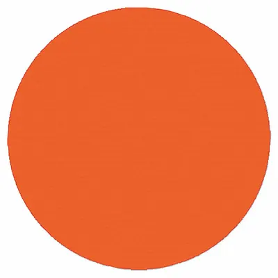 MIGHTY-LINE Floor Marking Tape: Circle, Solid, Orange, No Legend, 2 11/16 in, 50 mil Tape Thick - Circle-Shaped Floor Marking Tape
