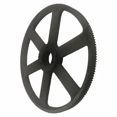 OEM Timing Belt Pulley: Curvilinear - HTD Section QD Bushed Timing Pulleys