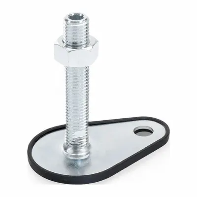 JW WINCO Non-Skid Male Leveling Mount, 3/4"-10 Thread, 3,597 lbf Capacity - Non-Skid Male Leveling Mounts