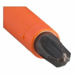 This #3 Phillips screwdriver features a long shaft and cushion grip handle. The insulation provides protection against accidental contact with live circuits. It is not ESD safe and not tether capable. Suitable for driving Phillips-head screws in electrical panels, junction boxes, and industrial equipment.