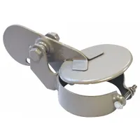 Exhaust Rain Cap: Powder Coated, Steel, Gray, Bolt Mounting (MPN 11009)