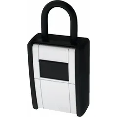 This surface-mount lockbox is constructed of metal with a silver, unfinished finish. It features a Bluetooth lock style and holds up to 20 keys. Outside dimensions are 179 mm height and 82.5 mm width. Suitable for securing keys in residential, commercial, or industrial applications where electronic access control is desired.