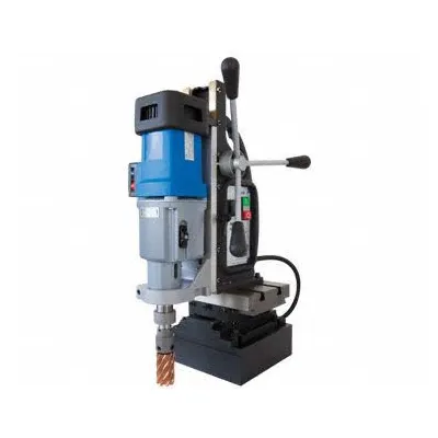 CS UNITEC Magnetic Drill: 40 RPM – 600 RPM, Electric Magnet, 10 in Drill Travel - Adjustable-Base Magnetic Drill Presses