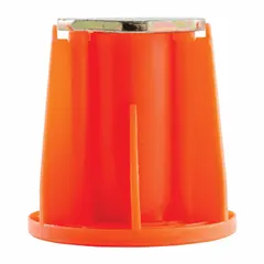 Carbon steel wet set anchor for embedding in wet concrete, providing a threaded connection point for structural attachments. Orange color coding. 100 pieces per pack.