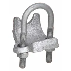 Steel beam mount for conduit, pipe, and cable with clamp-on mounting. Galvanized finish, gray color. Accommodates beam flange thickness from 17/64 in to 1-43/64 in. For use with 1 in nominal conduit, pipe, or threaded rod. Compatible with EMT conduit. UL Listed. Overall dimensions: 4 in length, 3 in width, 1/8 in height.